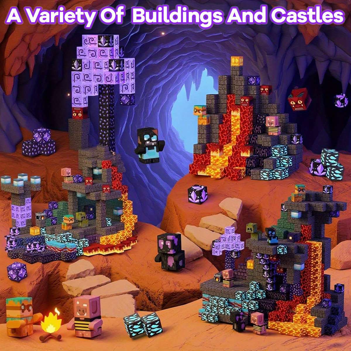 Magnetic Building Blocks Devil's Cave Educational Set